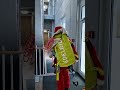 Santa descends down the climbing wall!