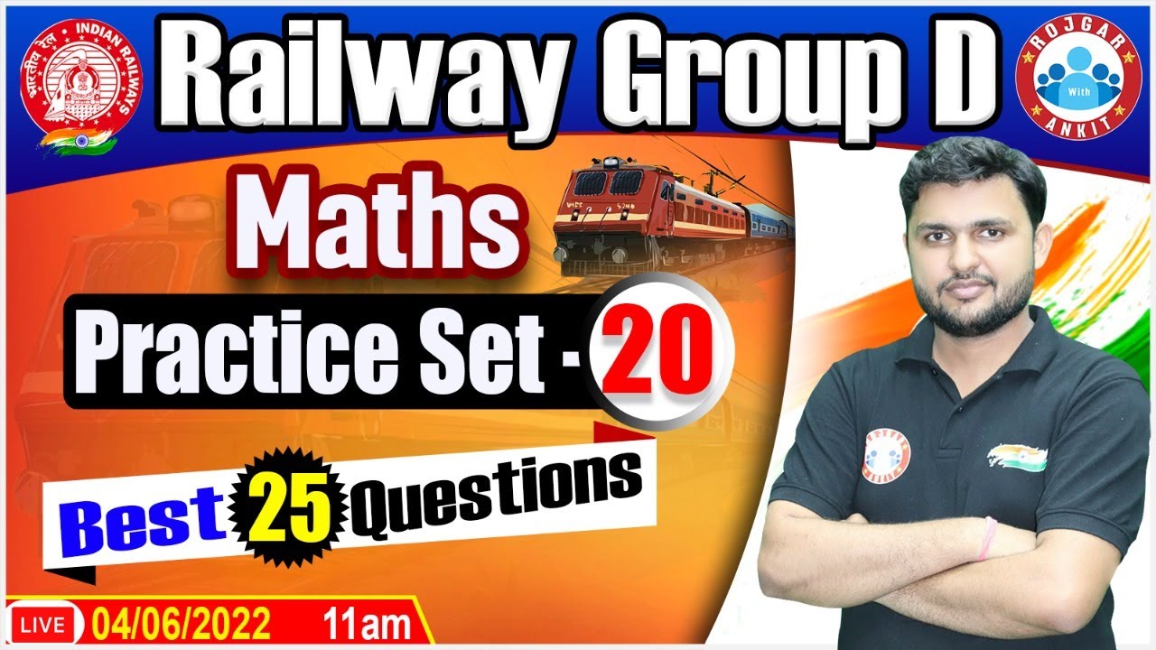 Railway Group D Maths | NTPC Maths | Group D Maths Practice Set #20 ...