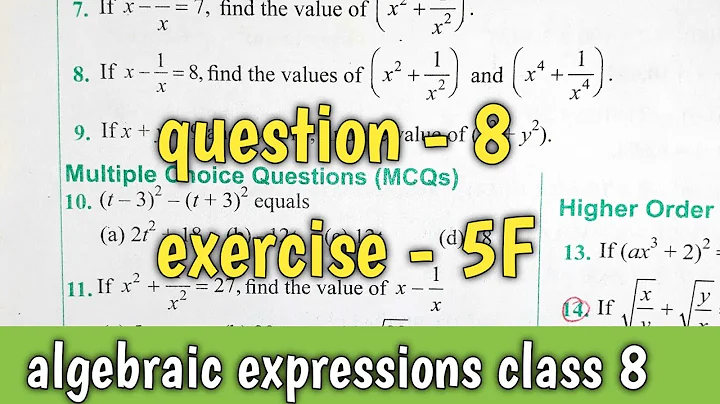 if ( x-1/x ) = 8 find the values of ( x²+1/x² ) and ( x⁴+1/x⁴ )