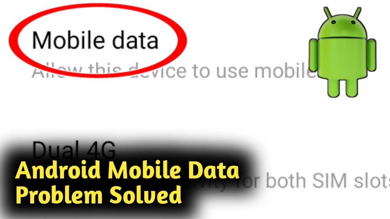 Android Mobile Data Problem Solved - YouTube