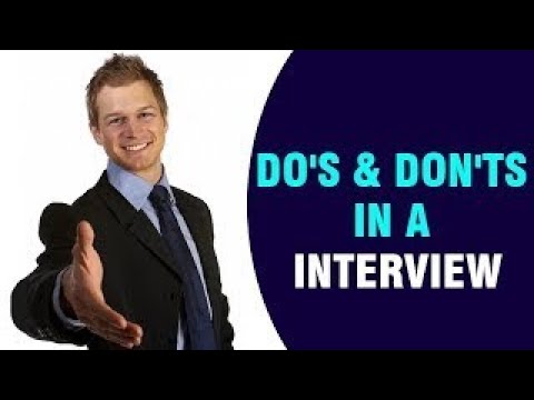 Do's and Don'ts In A Interview | How To Impress Your Interviewer In An ...