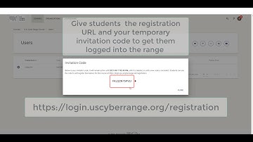 U.S. Cyber Range - Creating an Invitation Code