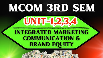 INTEGRATED MARKETING COMMUNICATION & BRAND EQUITY #importantquestions #mcom #integratedmarketing