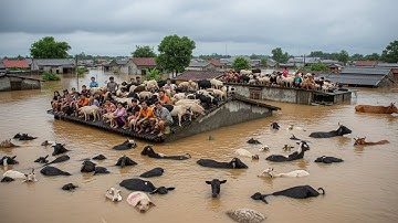 Toàn Cảnh Lũ Lụt: Gia Súc Bị Ảnh Hưởng, Người Dân Cứu Giúp – Video Tổng Hợp