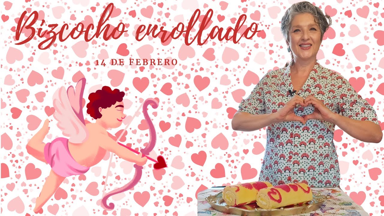 ❤️ BIZCOCHO ENROLLADO | ROLL CAKE | BRAZO DE GITANO PARA SAN VALENTIN ❤️ Thermomix® #tm6 #tm5 #tm31