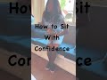 This is how an elegant woman sits with confidence elegance shorts etiquette confidence