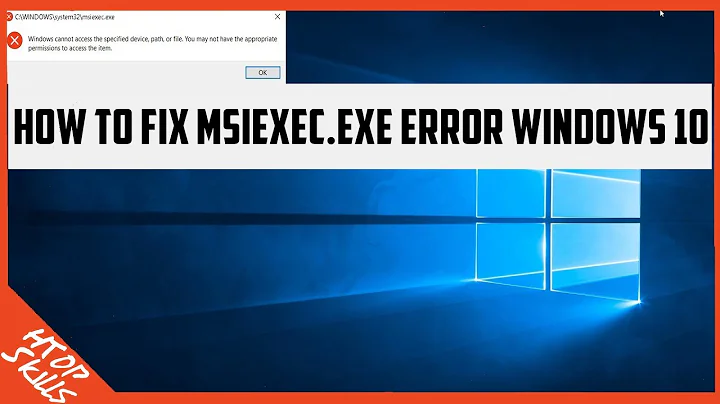 How to fix msiexec.exe error windows 10 / solve msiexec.exe error / msiexec uninstall programs