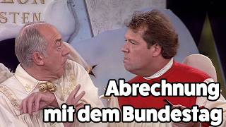 Herbert Wehner beim letzten Frisör vor dem Jüngsten Gericht - mit Dieter Hallervorden