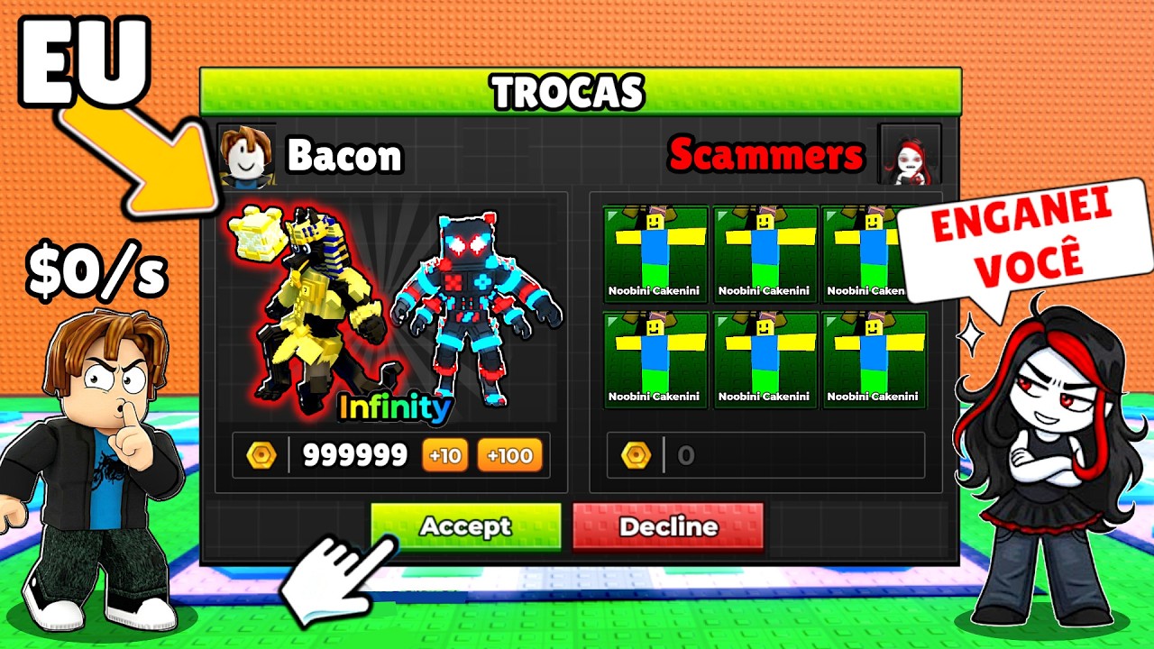 FINGI SER INICIANTE PARA TESTAR MEUS AMIGOS COM BRAINROT INFINITO NO FUJA DO TSUNAMI PARA BRAINROTS