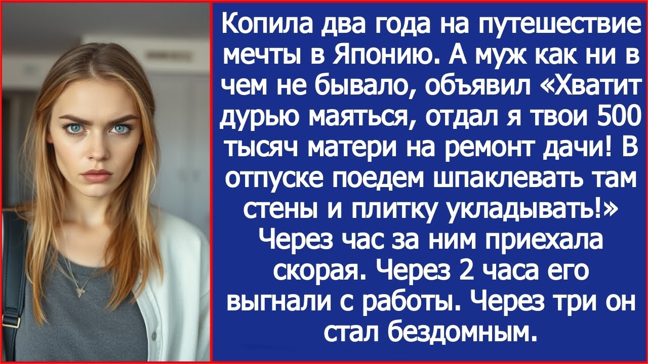Я копила два года на путешествие мечты в Японию, а муж отдал мои деньги своей матери.