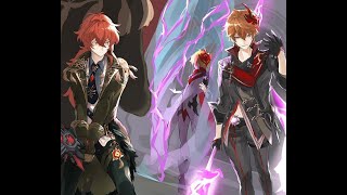 Genshin Impact Golden Shadow IV Childe - C0 Diluc Solo (No Food&No Damage)