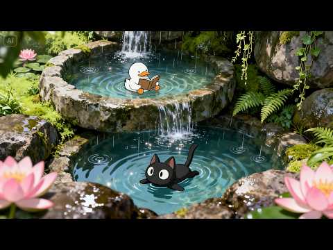 Let the calm water wash away your worries.... 🌧️🌸 | Jazz Lofi for Concentration | Deep work & Study