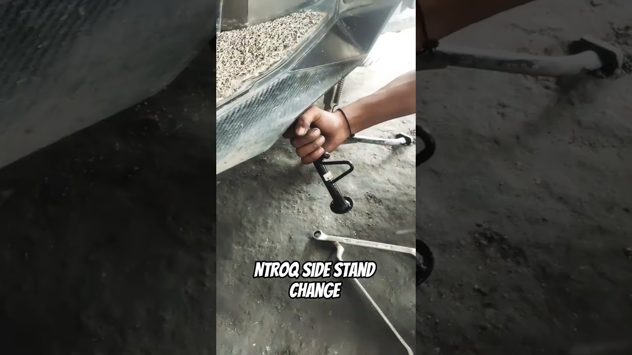 ntroq side stand fitting process