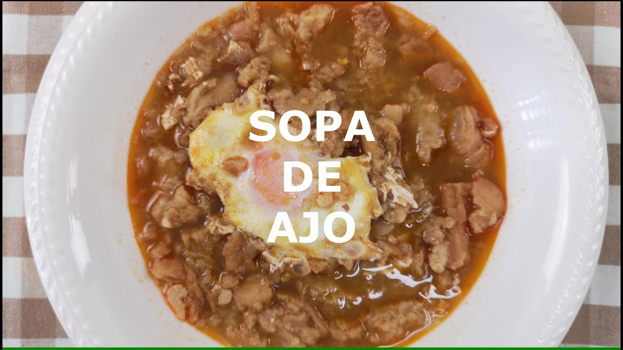 Sopa de ajo casera  Tradicional y muy rapida de preparar-TE SORPRENDERÁ