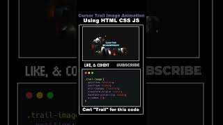 Cursor trail image animation #coding #webdesign #shorts #javascript #css3 #html5 #htmlcss