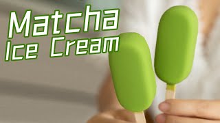 Crispy Matcha Ice Cream very crispy自制生抹茶脆皮雪糕，听听这脆皮的声音~|曼食慢语