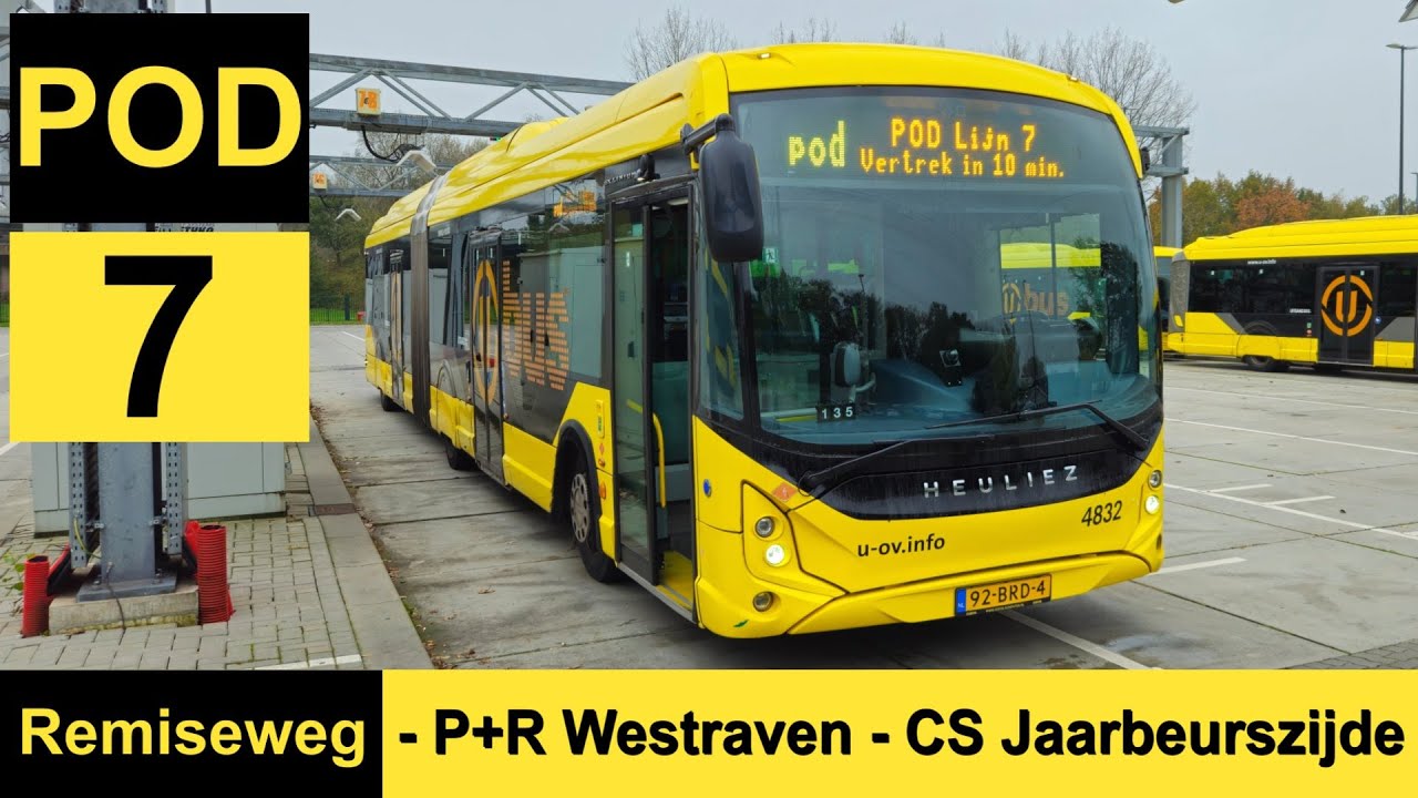 U-OV POD/lijn 7: Stalling Remiseweg - P+R Westraven - CS Jaarbeurszijde | Qbuzz 4832 | 2024