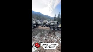 Rock Solid Inc SDX Dumping Boulders In BC September 2024