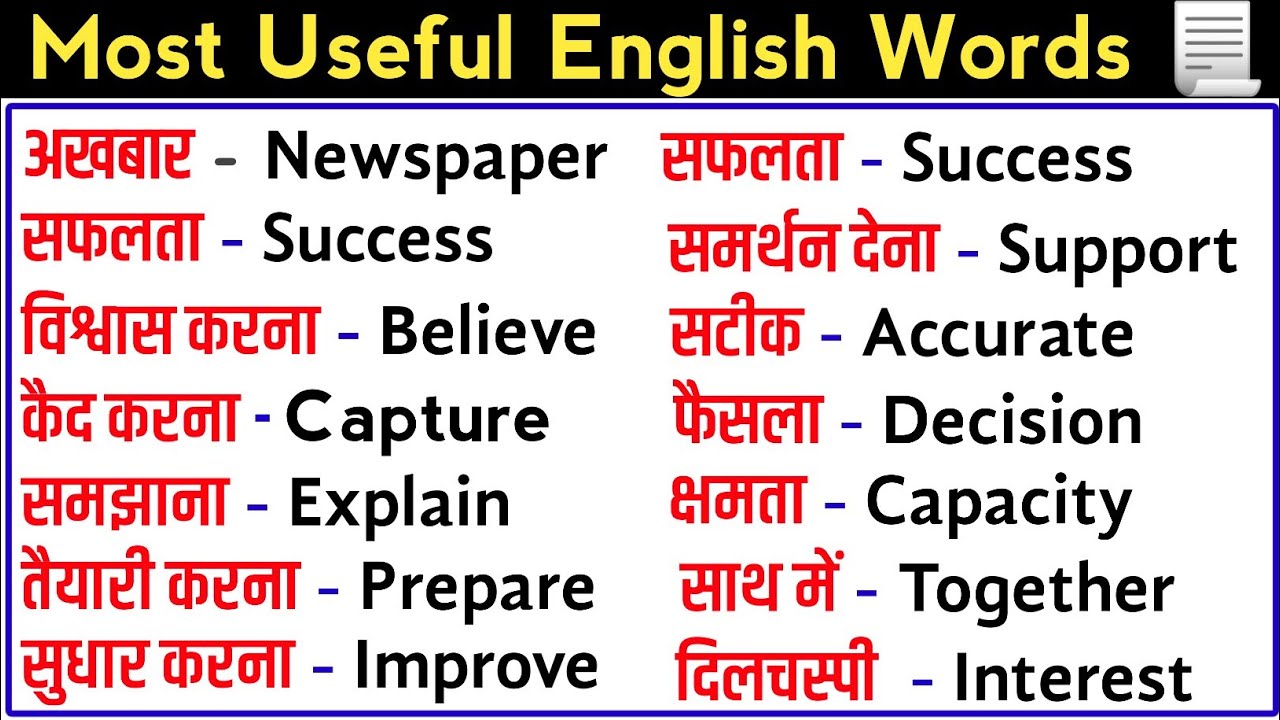 Most Useful English Words 📃 - Boost Your Vocabulary 