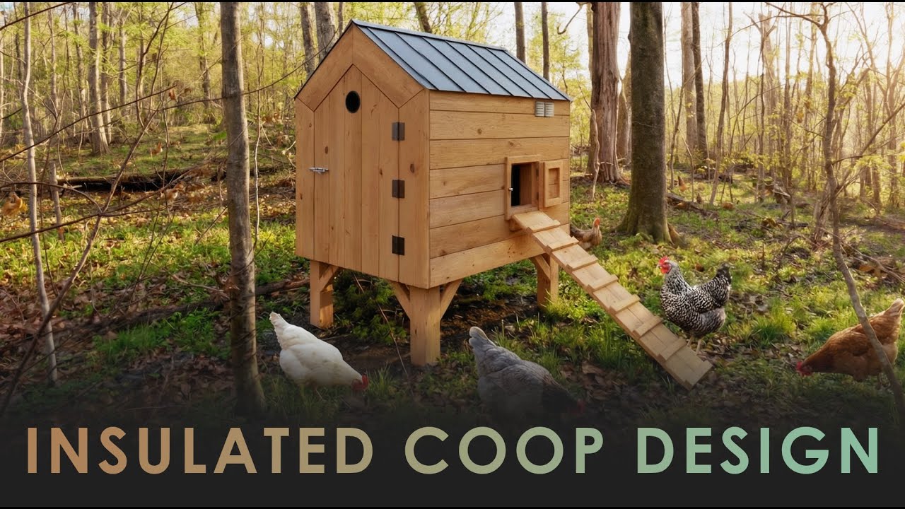 Постройте этот утепленный курятник: практичный, современный и зимний.