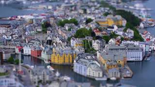 Aksla At The City Of Alesund, Norway Stock Footage - Videohive