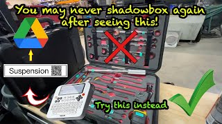 The best toolbox organization: Shadowbox vs. MakeID QR Code to Google Drive Folder. Let's Compare!