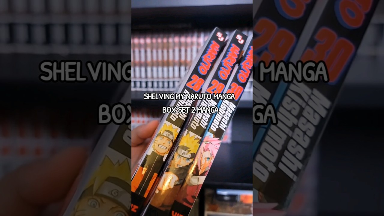Shelving My Naruto Manga Box Set 2 MANGA!