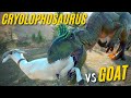 Cryolophosaurus eating a goat  jurassic world evolution 2