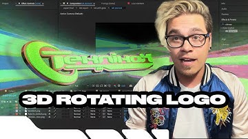 Create a 3D Rotating Holographic Y2K Logo in After Effects / Element 3D