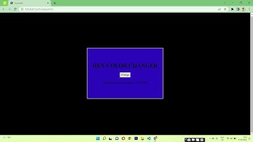 Random Hex Background color changer with Javascript | Hex Color with JavaScript #youtube #javascript