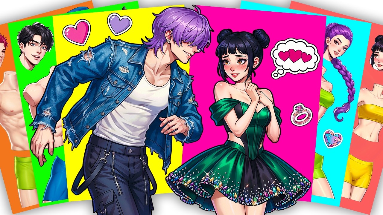 He makes me so shy! 😳💕 HUNTRIX ZOEY x SAJA BOYS MYSTERY - KPOP DEMON HUNTERS | Sticker Book DIY