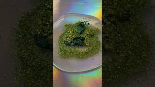 Mixing Eyeshadow and Glitter into Clear Slime ASMR #shorts #eyeshadowslime #asmr