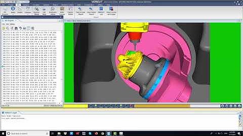 SIMULATION 5 AXIS TURBIN BLADE BY G CODE  PART 3