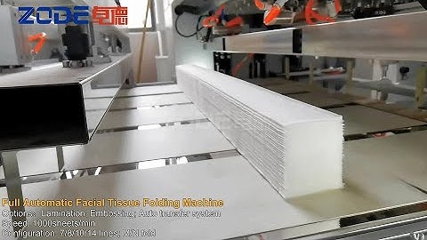 Full Automatic Facial Tissue & Hand Towel V/N Folding Machine Lamination Unit Automatic Transfer