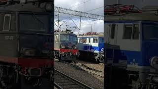 EP08-007 z IC Rybak wyłania się zza EU07-371 Cargounit