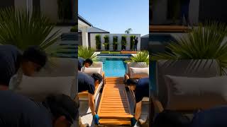 a luxury swimming pool made by worker #abondoned  #trending  #aiart