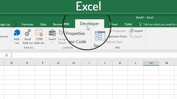How to Enable Developer Options in Excel 2016.