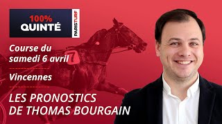 Pronostics Quinté PMU - 100% Quinté du Samedi 6 avril à Paris-Vincennes