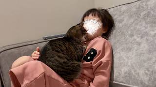 娘のことだけ別格に大好きな猫の行動に愛が溢れていました