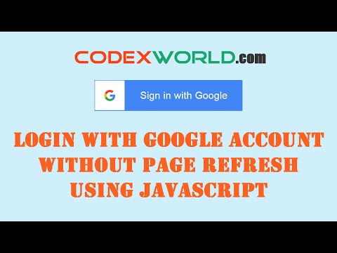 Login with Google Account using JavaScript