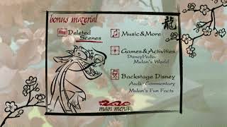 Mulan Special Edition 2004 Dvd Menu Disc 1