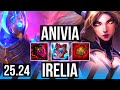 ANIVIA vs IRELIA (MID) | Good KDA: 15/1/13, 39K damage | NA Master | 25.24