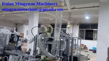 Simple Model Ultrasonic heater paper cup machine with collection system test running for Client