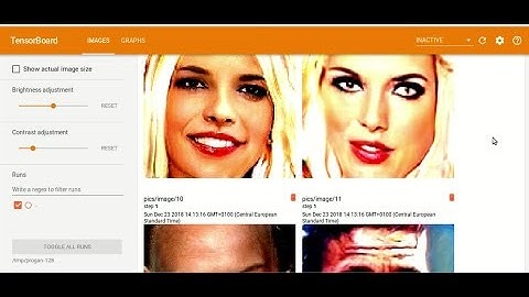 tensorflow tfhub.dev progan-128 visualized in tensorboard. GAN