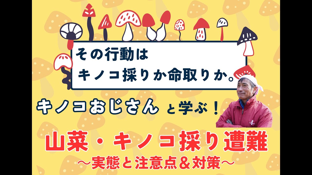 キノコおじさんと学ぶ！山菜・キノコ採り遭難～実態と注意点＆対策
