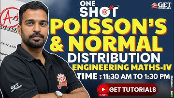 Maths-IV || ONE SHOT Series || Poisson and Normal Distribution || Surendra Sir