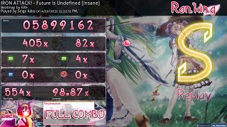 (NEW TOP PLAY) osu! ~ IRON ATTACK! - Future is Undefined [Insane]