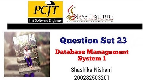 Database Management System Task  23  | 1st Year | Semester 01 | Java Institute
