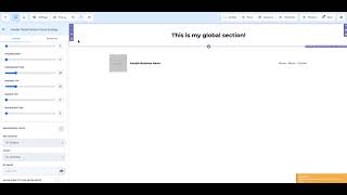 Global Sections in Website Builder