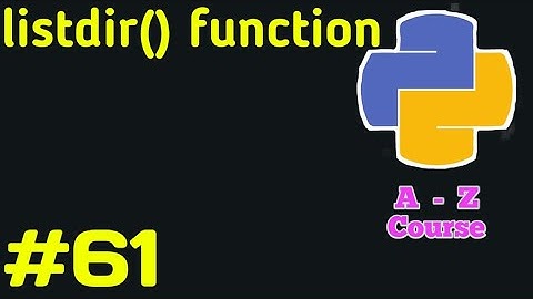 List directory files with OS lisdir( ) function